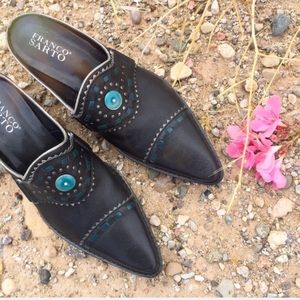 Franco Sarto Americana Western Jeweled Slides 6.5